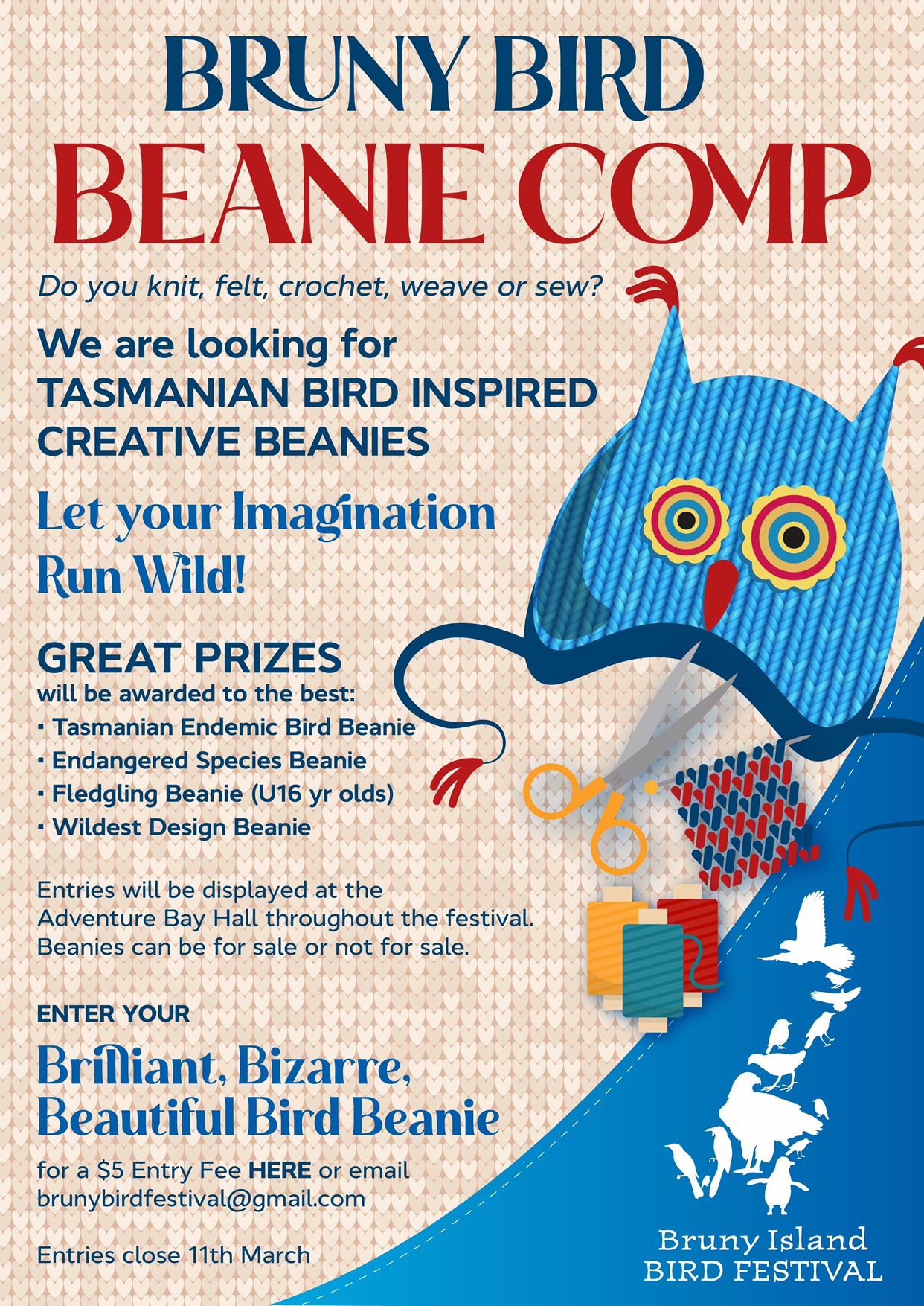 Bruny Bird Beanie Competition 2022